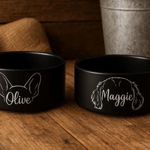 Custom Dog Bowl, Ceramic Dog Bowl, Dog Water Bowl, Dog Lover Gift, Dog Bowl With Name, Custom Pet Bowls, Medium Pet Bowl,Cat Bowl With Name,