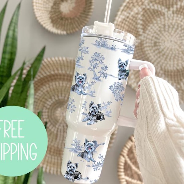 Regalo para mamá Yorkie: Vaso Yorkie de 40 oz