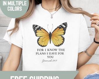 Comfort Colors Christian T-Shirt: Boho Floral Bible Verse Graphic Tee