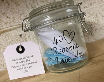 Reasons I Love You Jar: Personalized Sentimental Gift