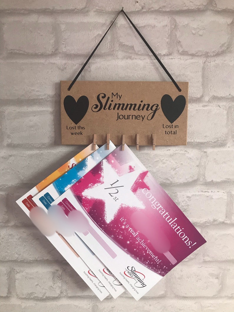 Weight Loss Reward Chart Plaque Slimming Journey Tracker Etsy