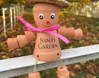 Personalised Plant Pot Lady, Mum’s Garden Gift, Mothers day gift idea, gardener gift for mum, garden gift for nan, garden gift for lady, her