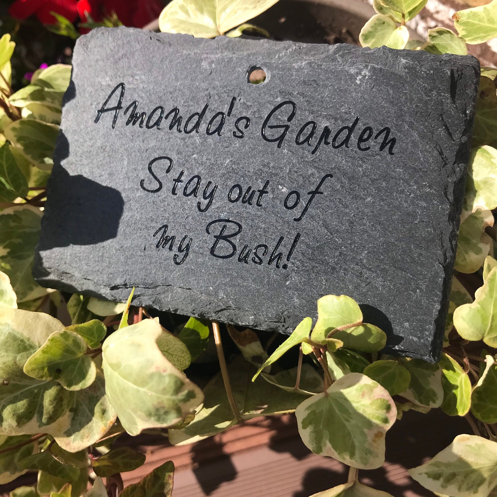 Personalised Slate Plaque and Hook Slate Garden Sign Unique | Etsy