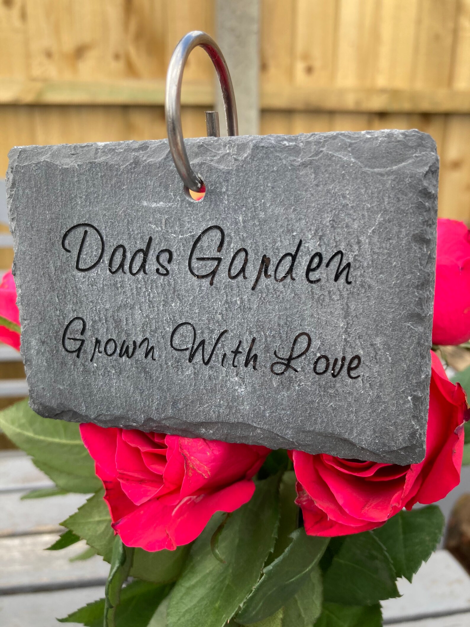 Dads Garden Sign Dads Garden Grown With Love plaque Fathers Etsy