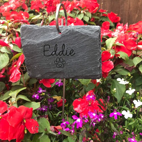 Pet Memorial Garden Slate and Hook / Pet Loss / Memorial Etsy Canada