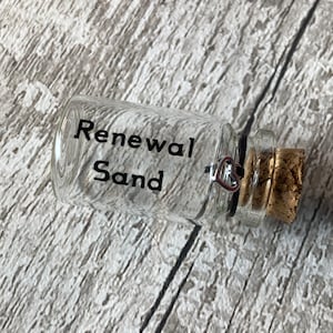 Beach Renewal Sand Keepsake: Small Glass Bottle with Heart Charm
