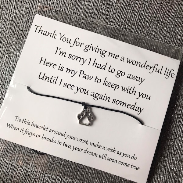 Pet Loss Bracelet, Dog/Cat Bereavement Gift, Paw Pet Passing Away Thoughtful Gift, Paw Pet Loss Gift, Sorry For Your Loss Paw, pet owner