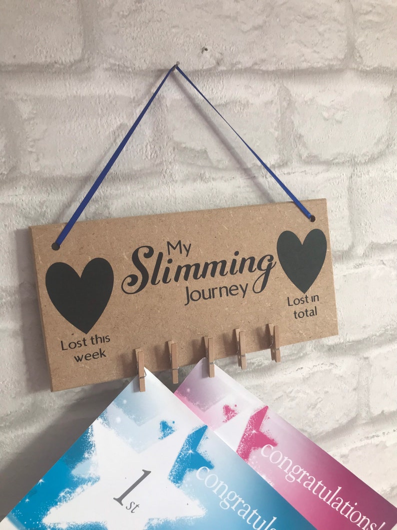 Weight Loss Reward Chart Plaque Slimming Journey Tracker Etsy