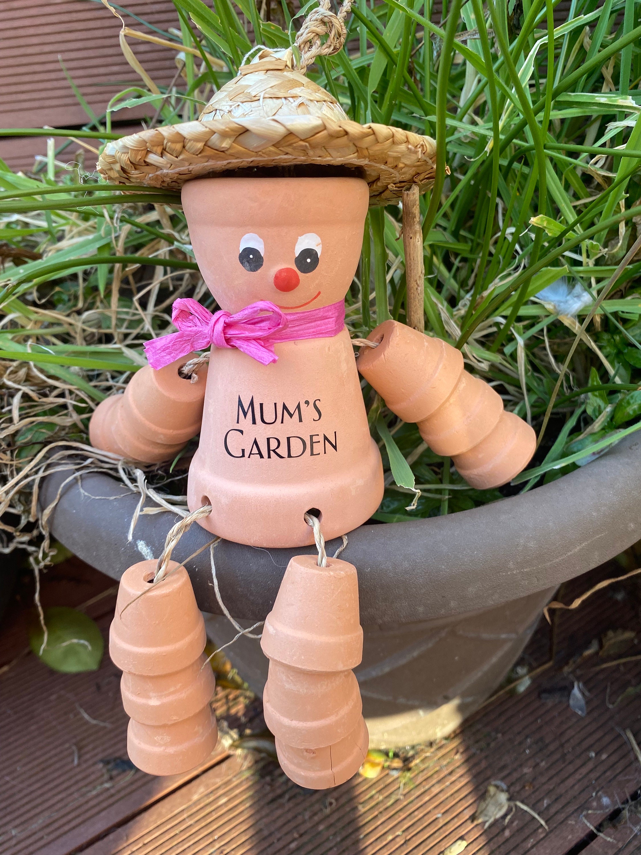 Personalised Plant Pot Lady, Mum’s Garden Gift, Mother&#39;s Day gift idea,gardener gift for mum, garden gift for nan,garden gift for lady, her