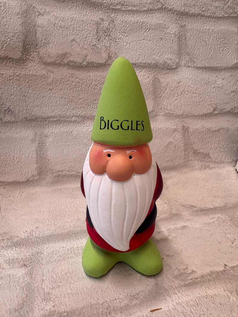 Personalised Garden Gnome: Cheeky Weather Forecast Gift, funny garden gift idea, dad Christmas gift, grandad gift idea, name on a gnome afbeelding 14