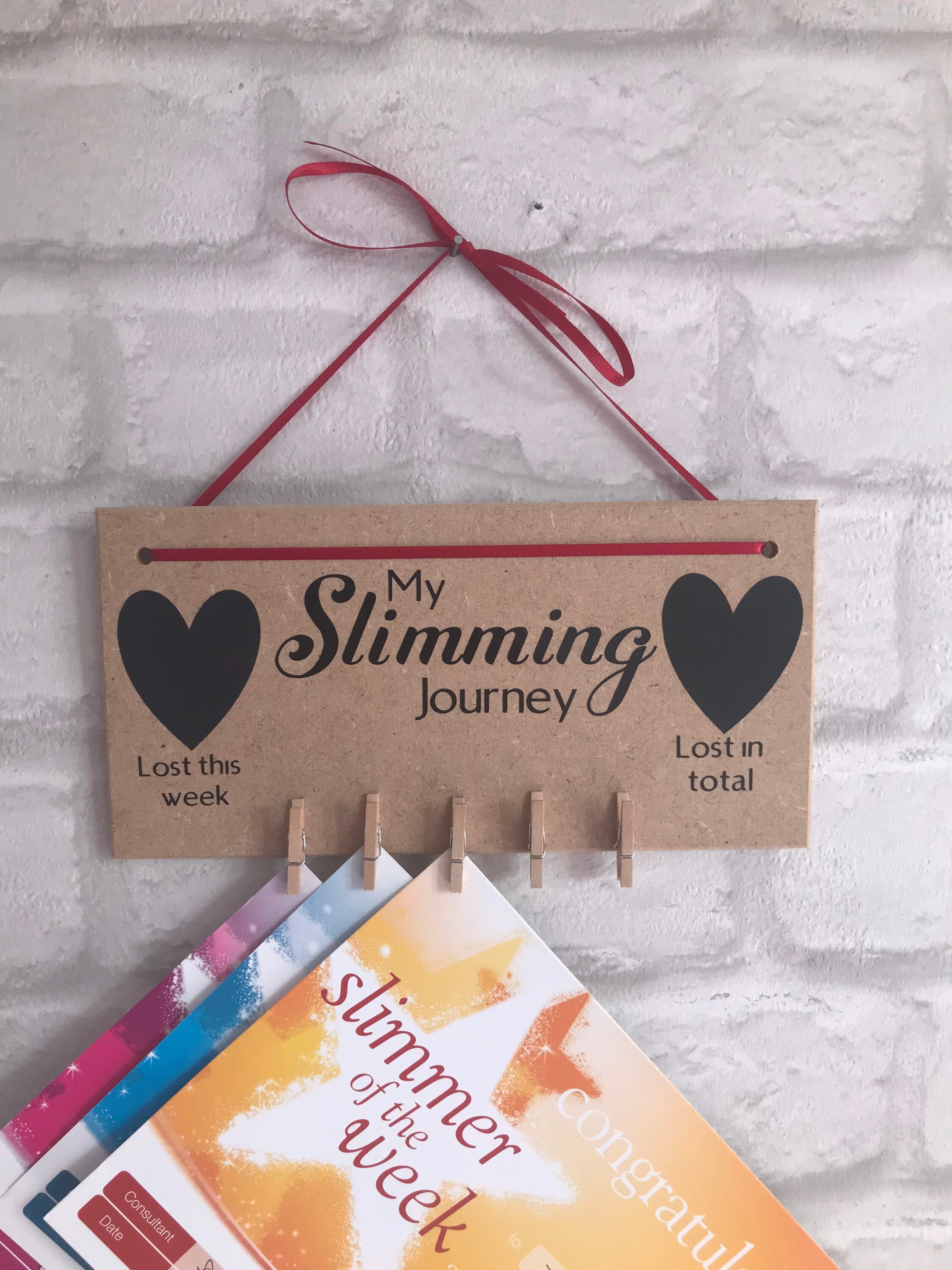 Weight Loss Reward Chart Plaque Slimming Journey Tracker Etsy