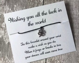 Lucky Charm Bracelet: Four Leaf Clover Wish Bracelet