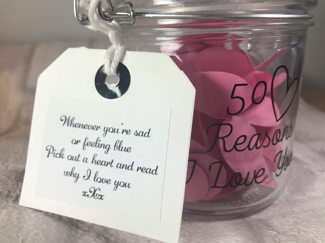50 motivi per cui ti amo Jar regalo unico per il partner ti | Etsy