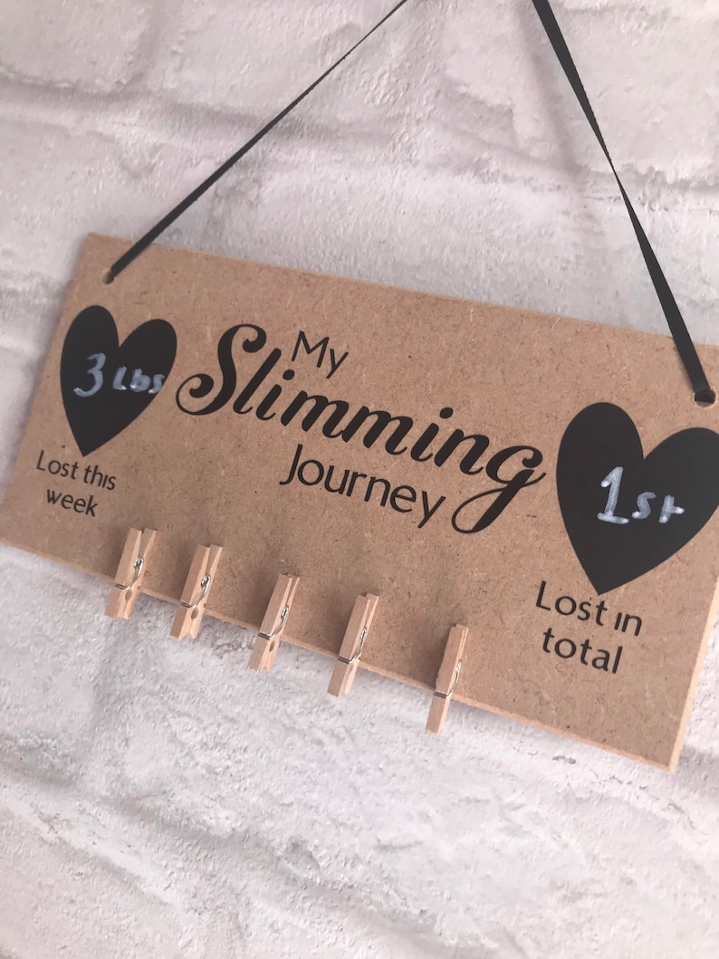 Weight Loss Reward Chart Plaque Slimming Journey Tracker Etsy