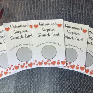 Valentines Scratch Cards + Envelope, Surprise Dates Gift, Unique Valentines gift for him, Boyfriend Valentines Gift, Mens Valentines Gift 23