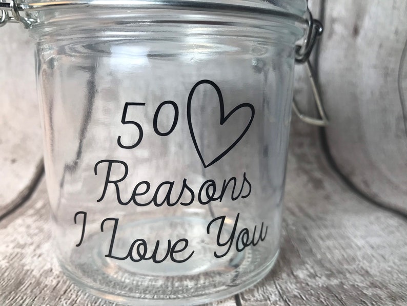 50 motivi per cui ti amo Jar regalo unico per il partner ti | Etsy
