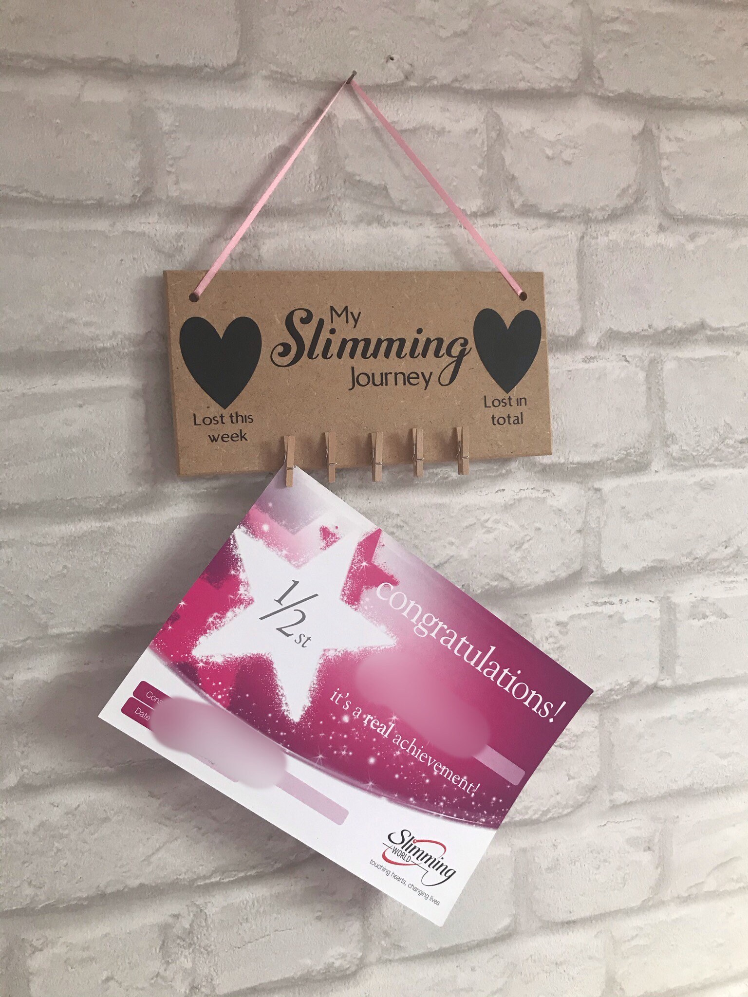 Weight Loss Reward Chart Plaque Slimming Journey Tracker Etsy