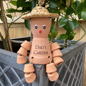 Personalised Plant Pot Man,Dad’s Garden Gift,dad Fathers Day gift idea,gardener gift for dad, birthday gift for grandad,garden gift for dad