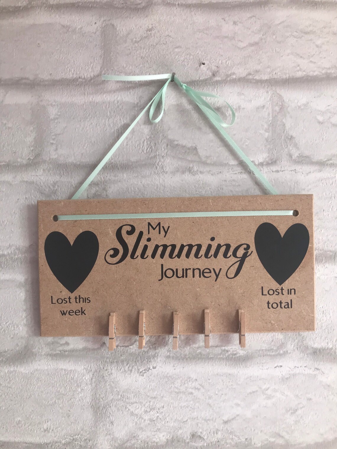 Weight Loss Reward Chart Plaque Slimming Journey Tracker Etsy