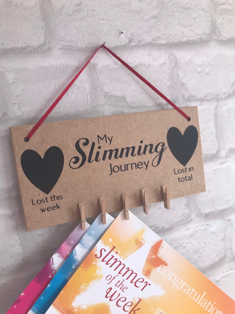Weight Loss Reward Chart Plaque Slimming Journey Tracker Etsy
