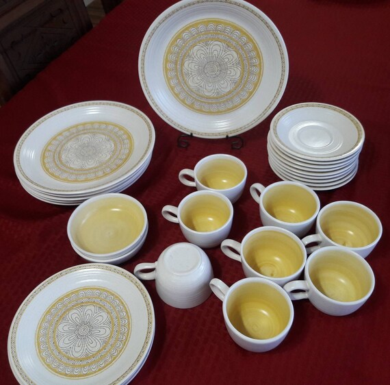 Franciscan Hacienda Gold Vintage 28 Piece Dinnerware Set Etsy