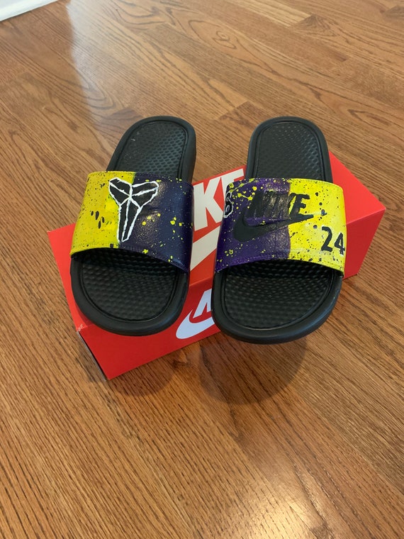 Kobe custom nike slides | Etsy