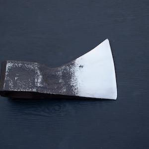DH Tool011 Custom Hand Forged from 5160 Spring Steel  Bearded , Viking , Throwing , Hunting ,Huston bay style Tomahawk  Axe Head Free Sheath
