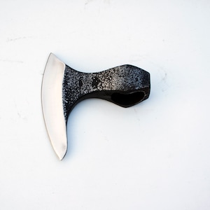 DH Tool-001 Hand Forged 5160 High Carbon Steel Axe With Rose Wood Handle, Viking Beard Style Tomahawk With Free Leather Sheath