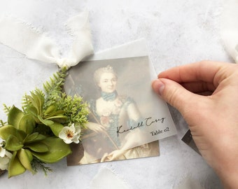 SAMPLE-Old World European Wedding Place Card- Fully Customizable