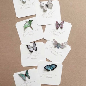 SAMPLE- 3D Butterfly Placecard - Totalmente personalizable