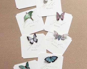 SAMPLE- 3D Butterfly Placecard - Fully Customizable