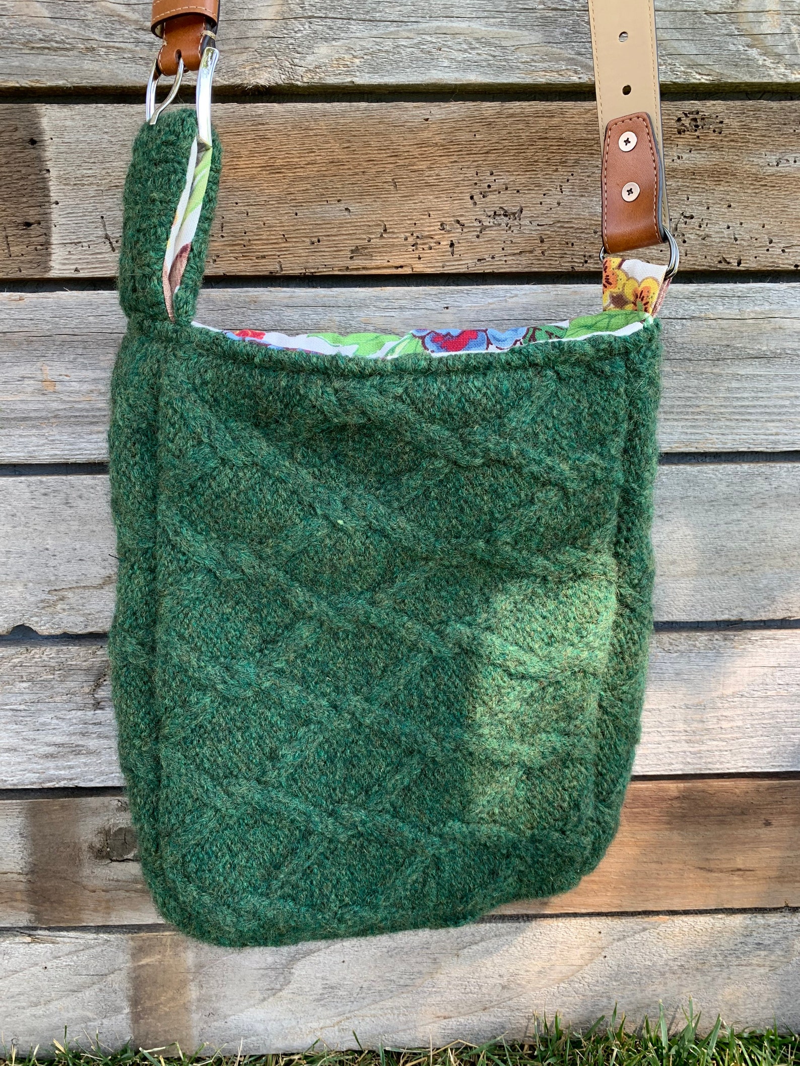 Knit Messenger Bag Etsy