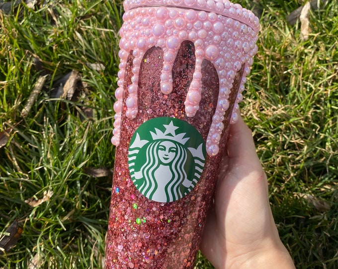 Pearl Drip Starbucks Snow Globe Tumbler Etsy