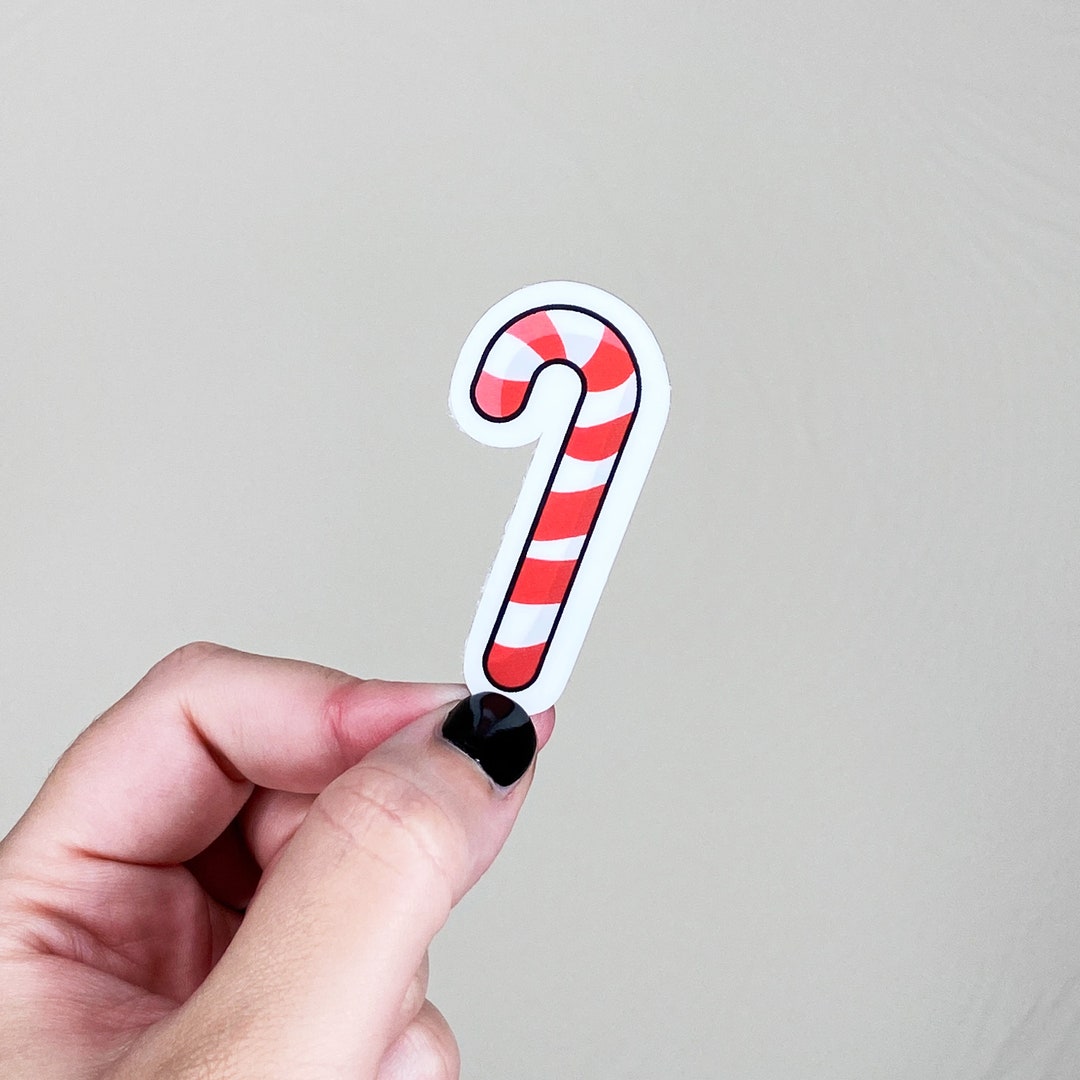 Candy Cane Vinyl Sticker for Your Laptop Water Bottle or Etsy