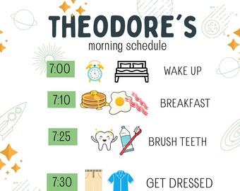 Horario de la mañana personalizado - Espacio