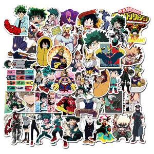 50pcs my hero academia stickers anime sticker comic sticker etsy