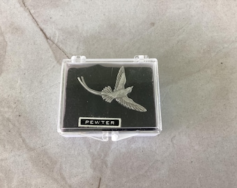 Vintage Bermuda Longtail Pin in Pewter 1980s