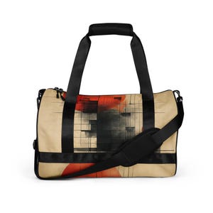 Scarlet Dusk Gym Bag for Him Weekender Bag Abstract Unique Gym Bag Duffel Bag for Him Gift for Him