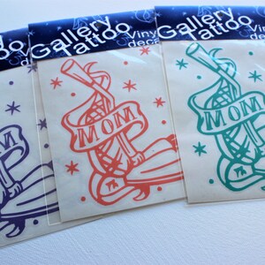 Mom Vinyl Decal, 7x5 Vinyl Decal, Tattoo Art, Vinyl Decal Sticker ...