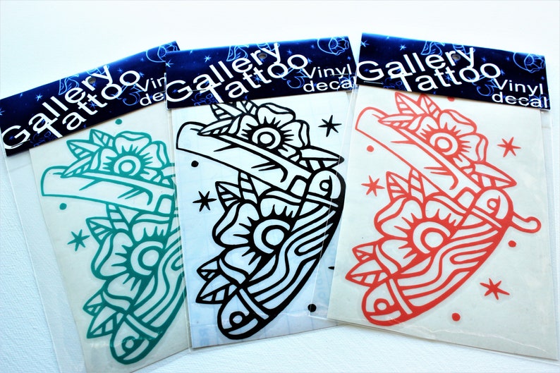 Straight Razor Vinyl Decal 5x7 Vinyl Decal Tattoo Art Vinyl Etsy