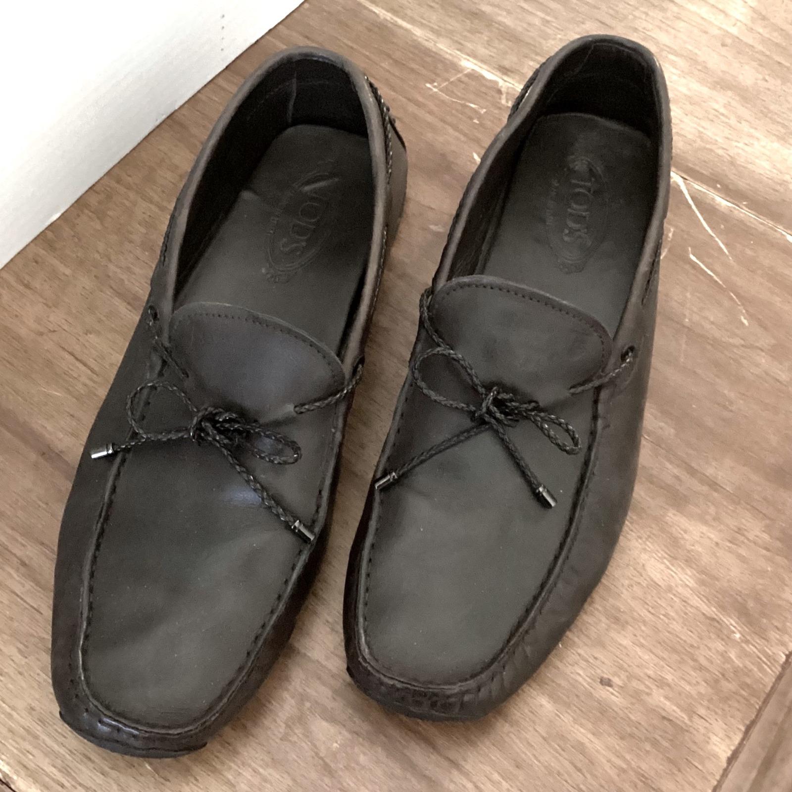 Vintage J.P. Tod\'s Studded‎ Driving Slip On Loafers Charcoal Gray Size 7 US Tod main image 4