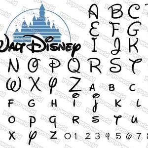 Disney Font Names In Disney Font Disney Font Svg Disney Etsy 日本