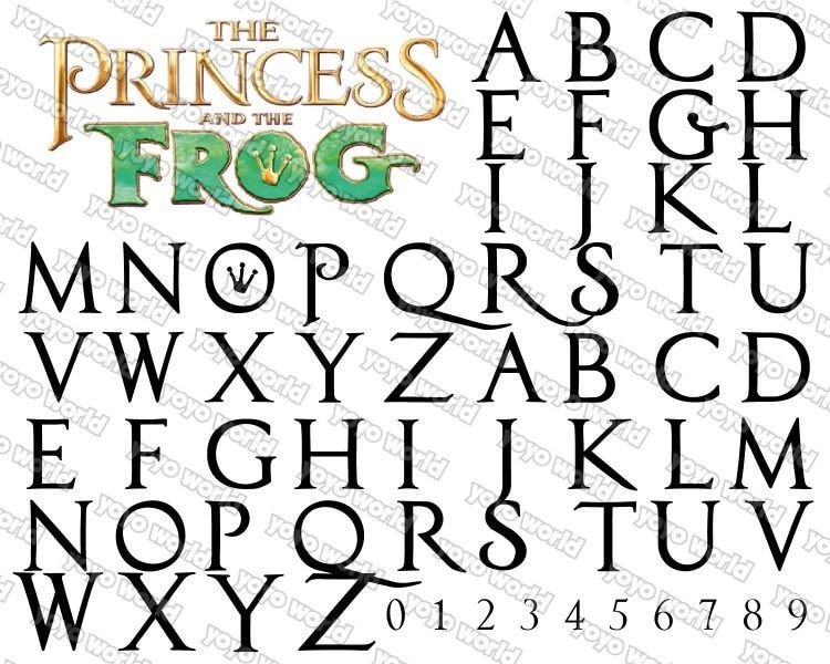 Download Princess And The Frog Font Princess Font Princess And The Etsy