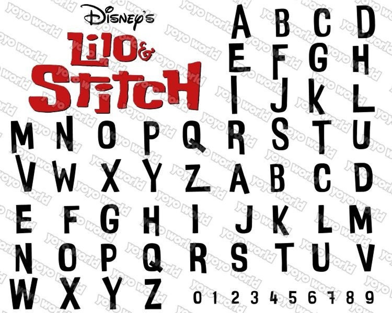 Lilo and Stitch Font Stitch Font Lilo Font Lilo and Stitch - Etsy