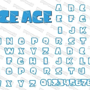 fuente de la edad de hielo, ice age svg, ice age font svg, ice age font cricut, ice age font silhouette, ice age cuttable font-ink