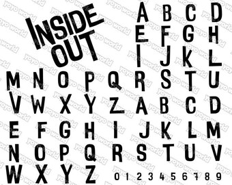 Inside Out Font, Inside Out Svg, Inside Out Font Svg, Inside Out Font ...
