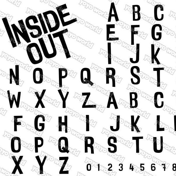 inside out font, inside out svg, inside out font svg, inside out font cricut,  inside out font silhouette, inside out cuttable font-ink