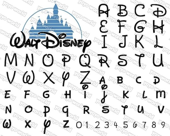 Disney Font Disney Font Svg Disney Svg Disney Font Svg Etsy 日本