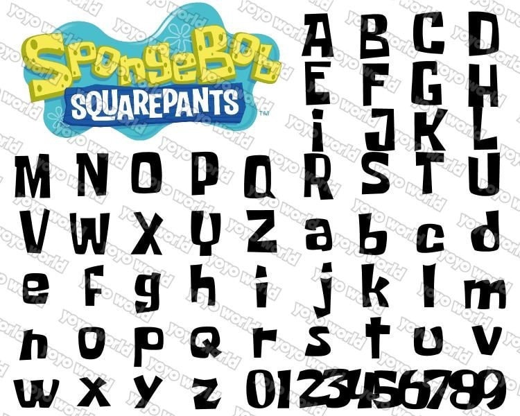 spongebob essay font