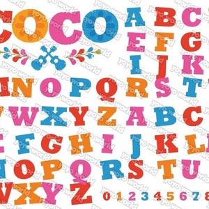 fuente coco, coco svg, coco font svg, coco font cricut, silueta de fuente coco, coco cuttable font-ink